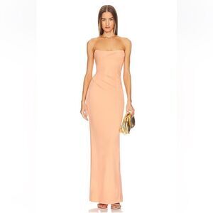 NEW Michael Costello x Revolve Briggs Gown Peach Size Small